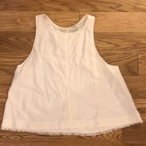 Aritzia white linen top